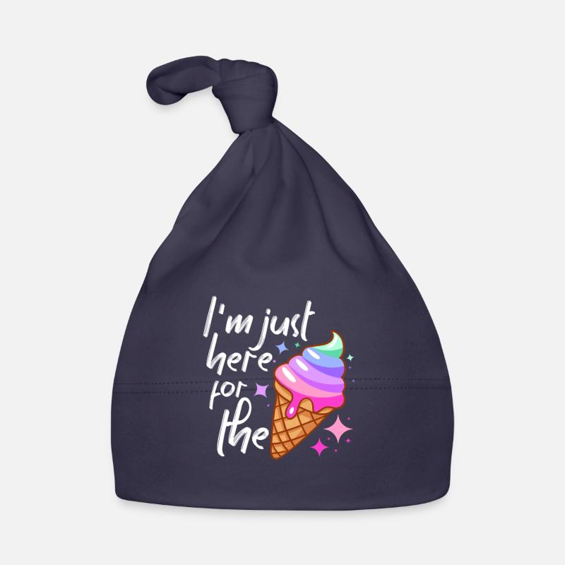 Amateurs de crème glacée Je suis juste là pour la crème glacée Bonnet bio Bébé