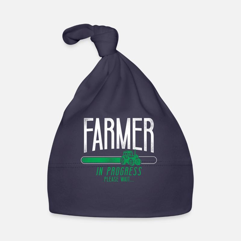 Farming Farmer Tractor Vintage Organic Baby Cap