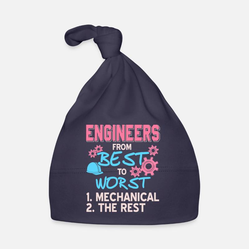 Best Engineer Ranking Funny Mechanical Engineer Organic Baby Cap