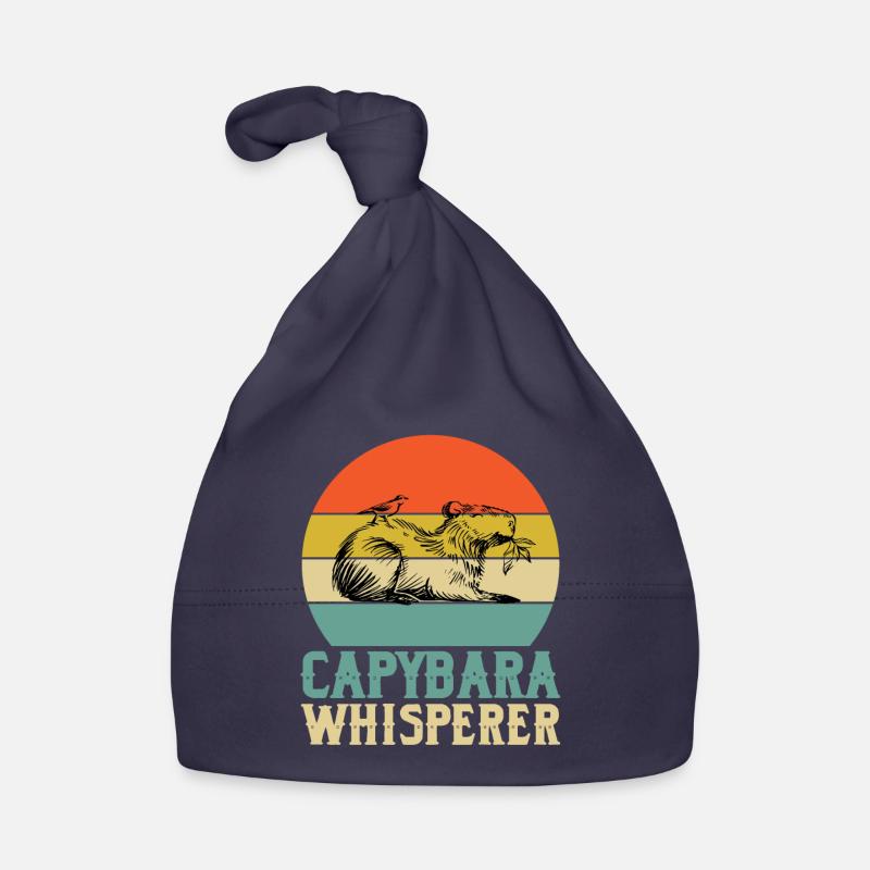 Capybara Chuchoteur Bonnet bio Bébé