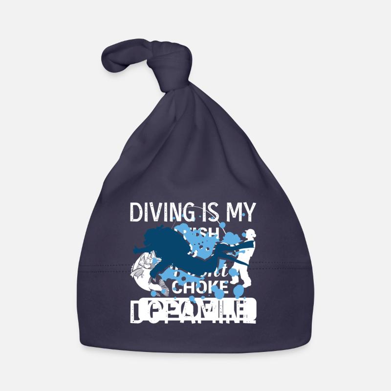 La plongée est mon plongeur dopaminergique sous - Bonnet bio Bébé - marine