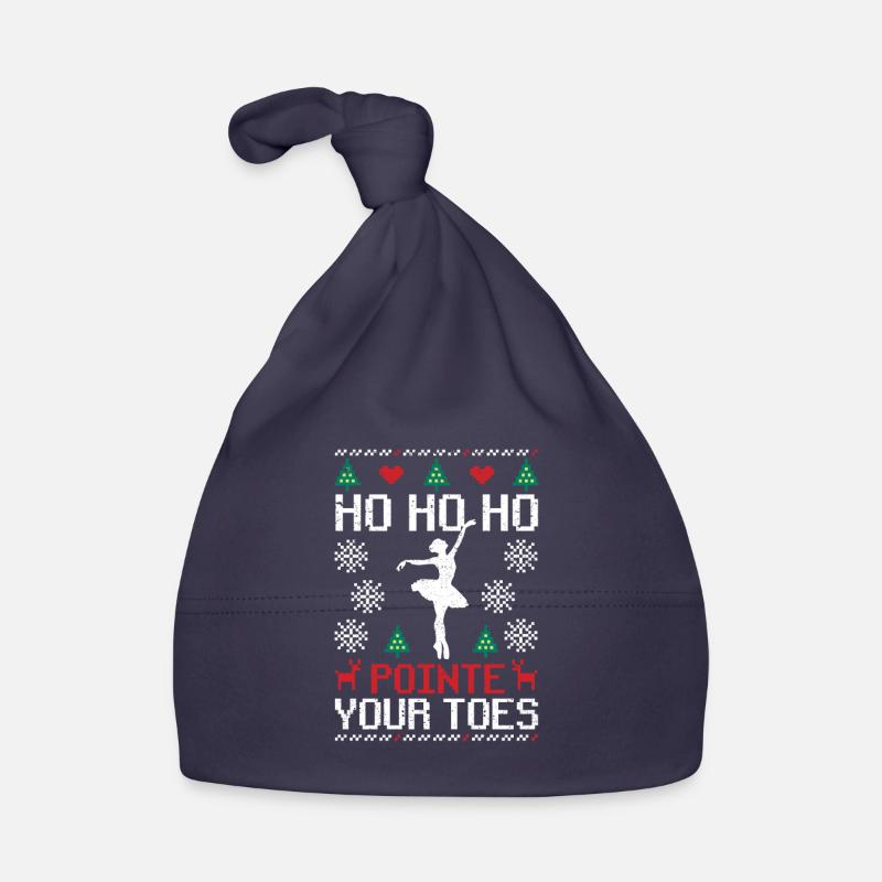 Ho Ho Ho Pointe Vos orteils Ballet de Noël Bonnet bio Bébé