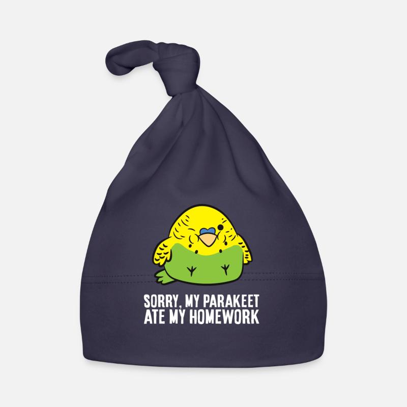 Désolé, ma perruche a mes devoirs Bonnet bio Bébé