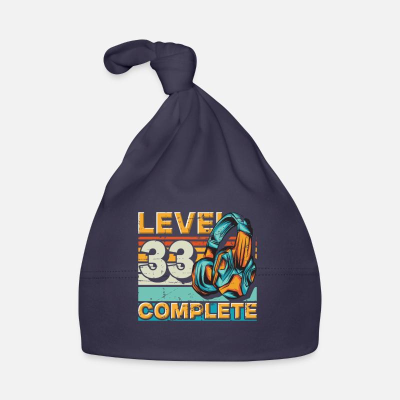 Gaming Birthday Level 33 Complete pour les joueurs. Bonnet bio Bébé