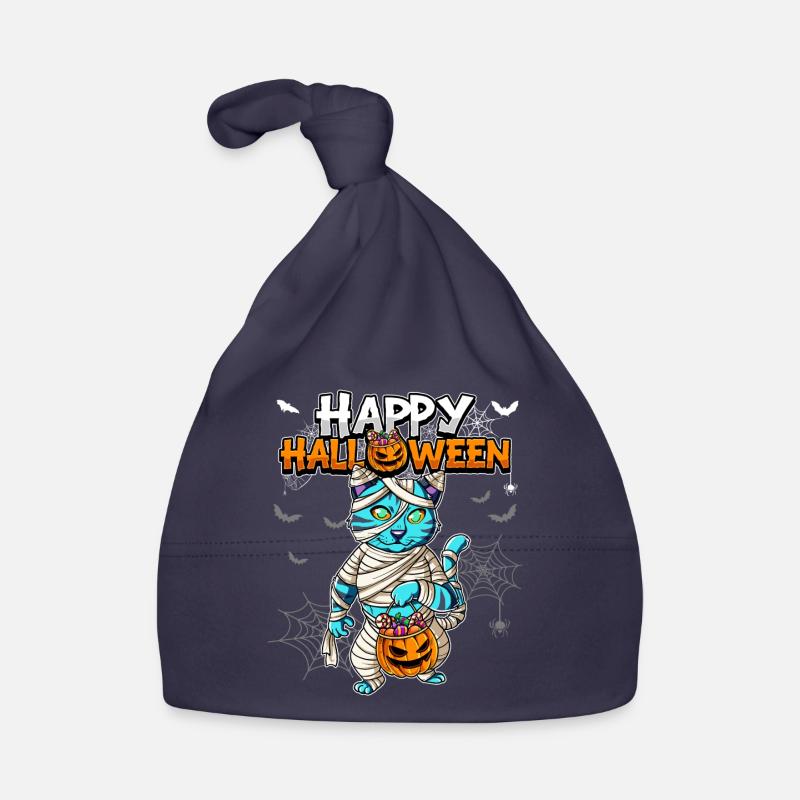 Maman de chat d’Halloween Bonnet bio Bébé