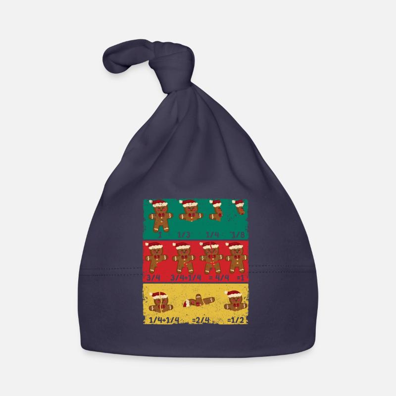 Christmas Math Teacher Break Gingerbread Cookie Organic Baby Cap