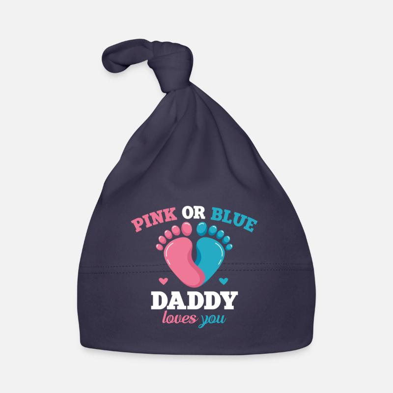 Pink Oder Blue Daddy Liebt Dich Vater Geschlecht Baby Bio-Mütze
