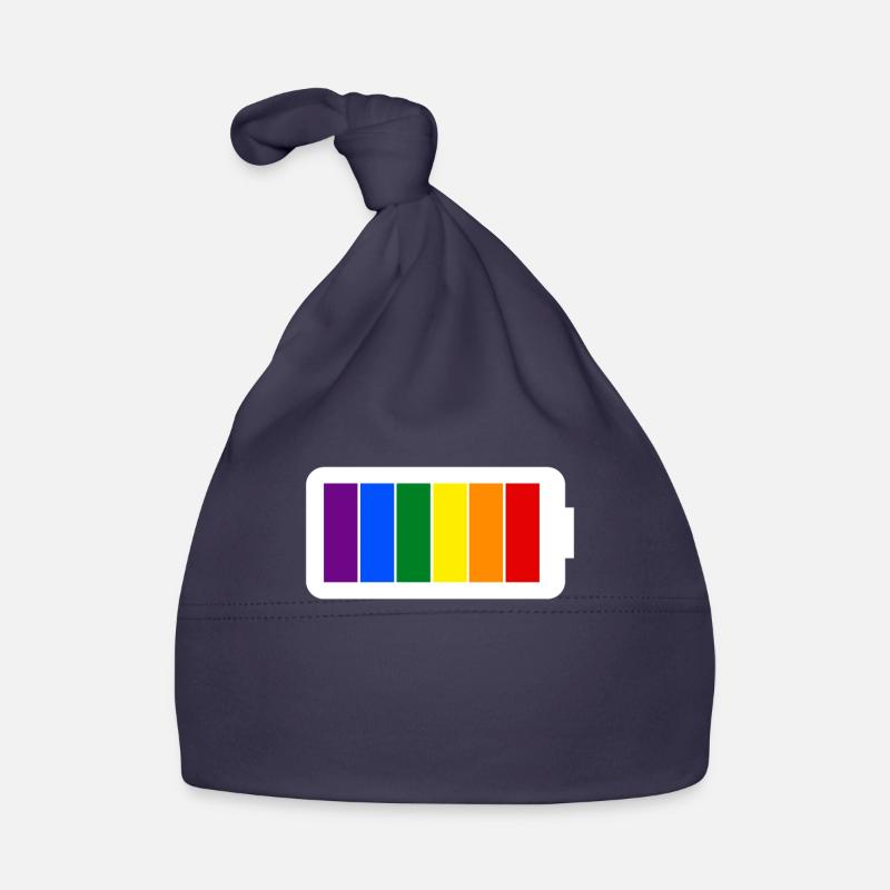Regenbogenfarben Batterie Loading - Gay Pride Baby Bio-Mütze