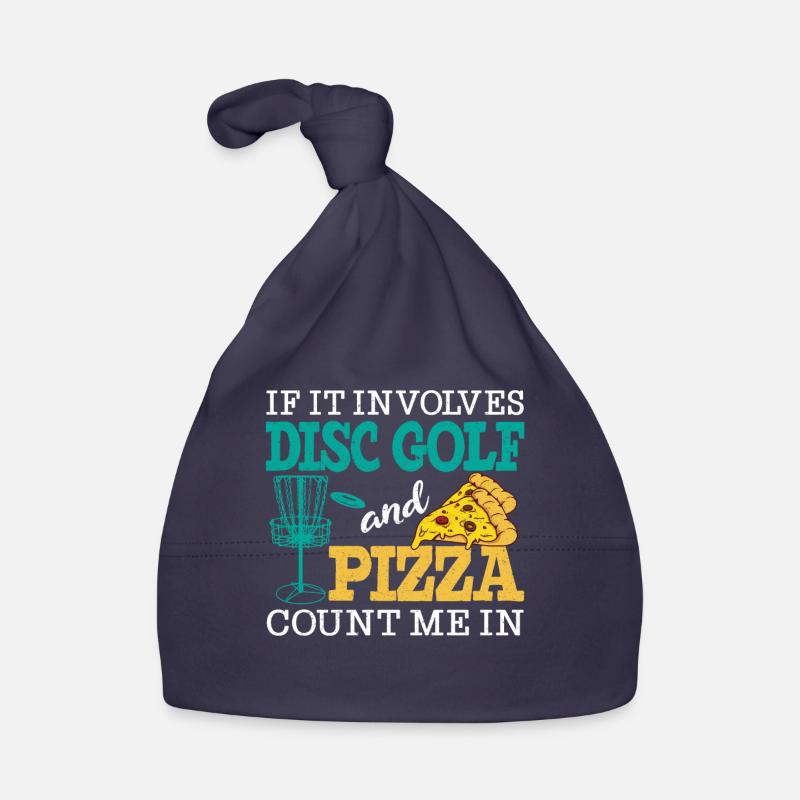 Disc Golf et Pizza - Comptez-moi en Frisbee Bonnet bio Bébé