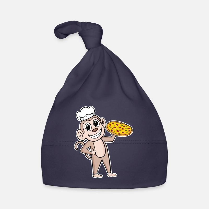 Pizza Maker Pizza Chef Monkey Italian Organic Baby Cap