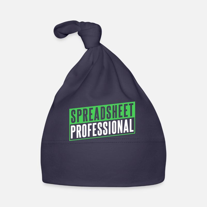Spreadsheet Professional Accountant Table Work - Organic Baby Cap - navy