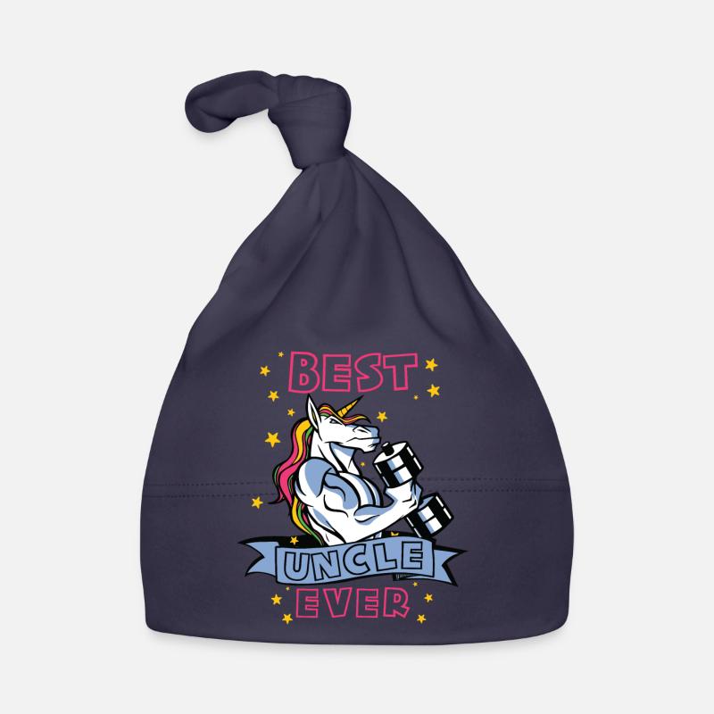 Best Uncle ever Bodybuilder Uncle Unicorn Uncle Organic Baby Cap