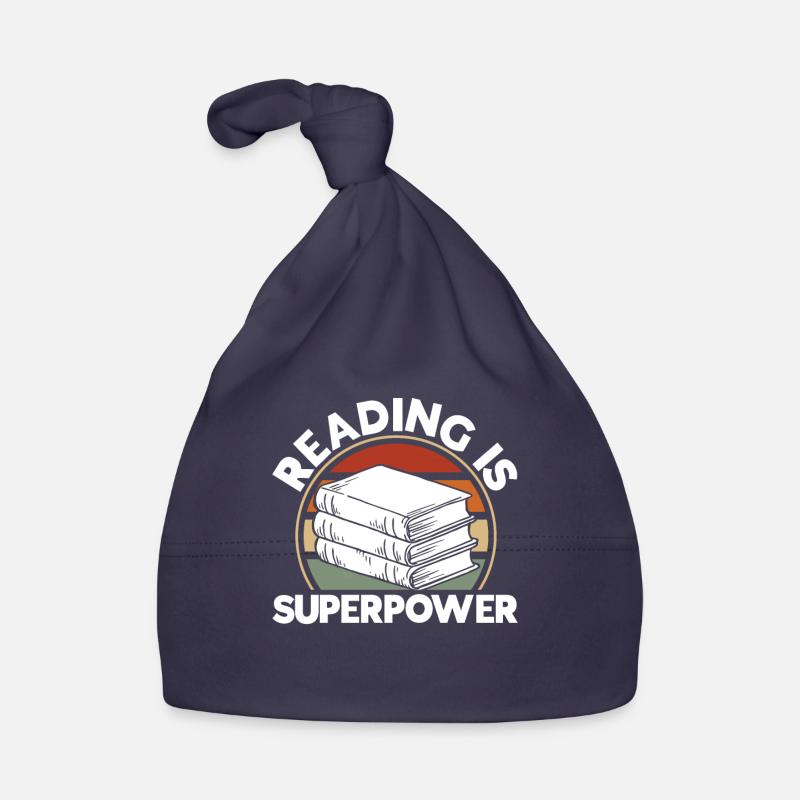 Book reading bookwork gift reading books Organic Baby Cap