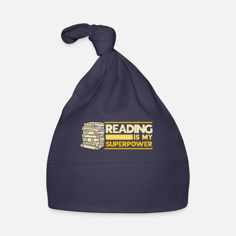 Book reading bookwork gift reading books Organic Baby Cap