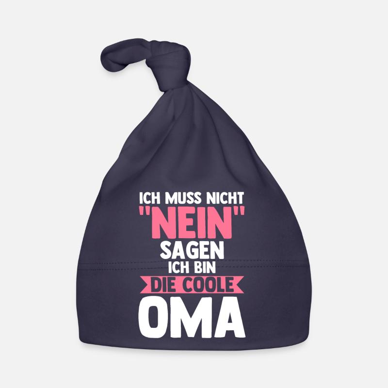 Großmutter Großmama Omi Oma Baby Bio-Mütze