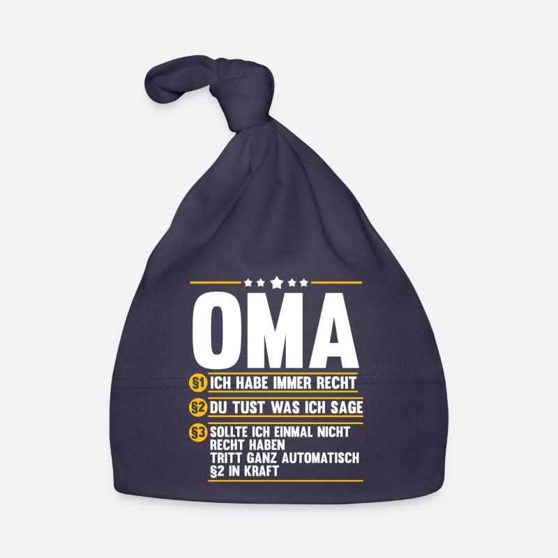 Großmutter Großmama Omi Oma Baby Bio-Mütze