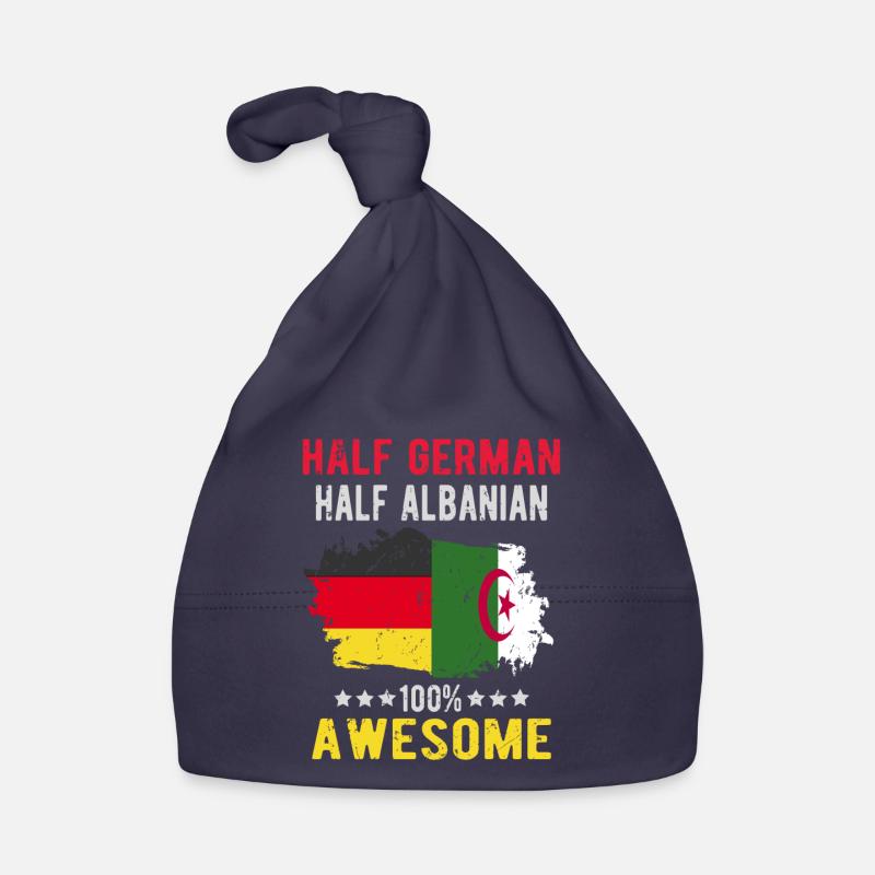Half German Half Albanian Organic Baby Cap