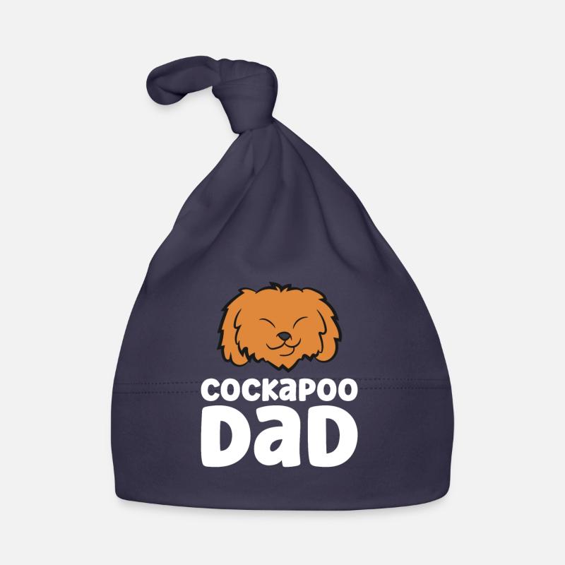 Cockapoo Dog Papa Cockapoo Dad - Organic Baby Cap - navy