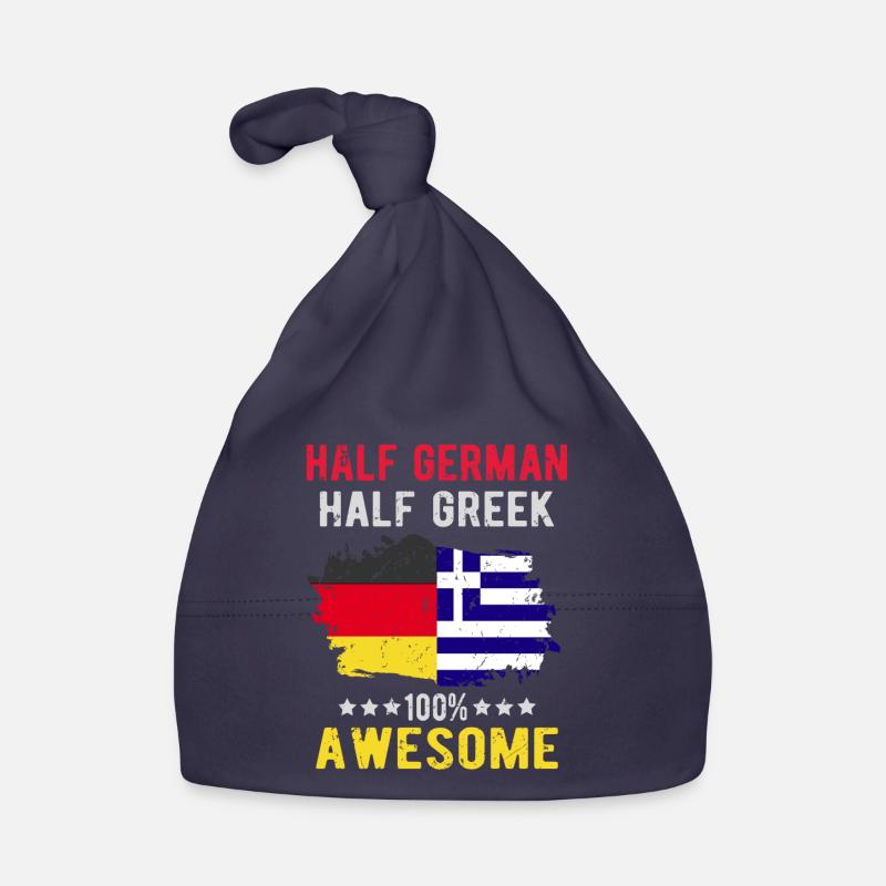 Half German Half Greek Organic Baby Cap