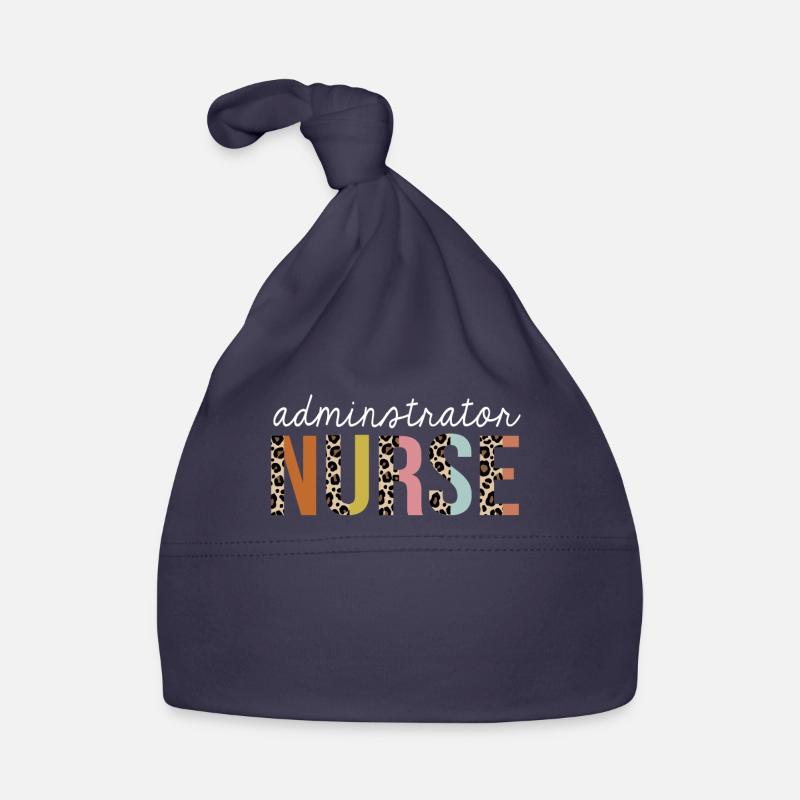 Administrateur Infirmière Colorée Léopard Imprimé Drôle Bonnet bio Bébé