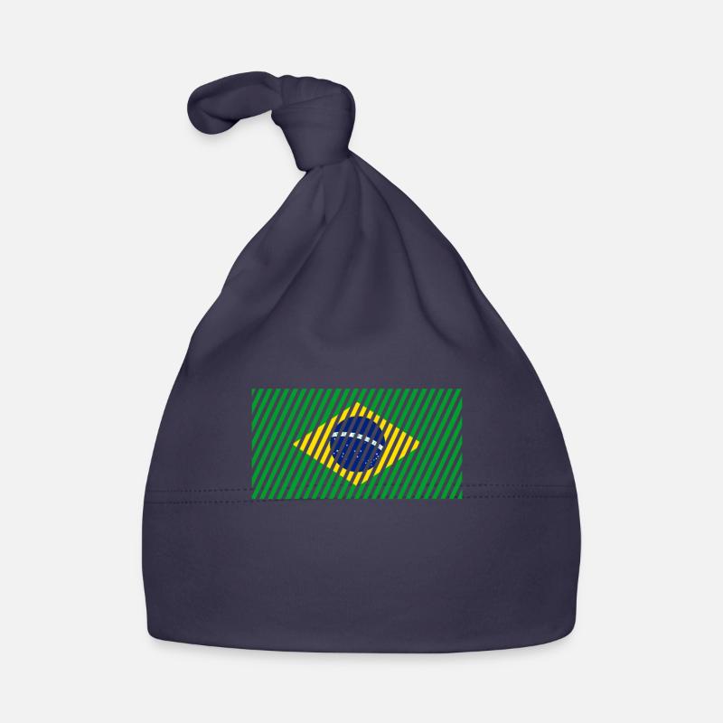 Drapeau du Brésil Bonnet bio Bébé