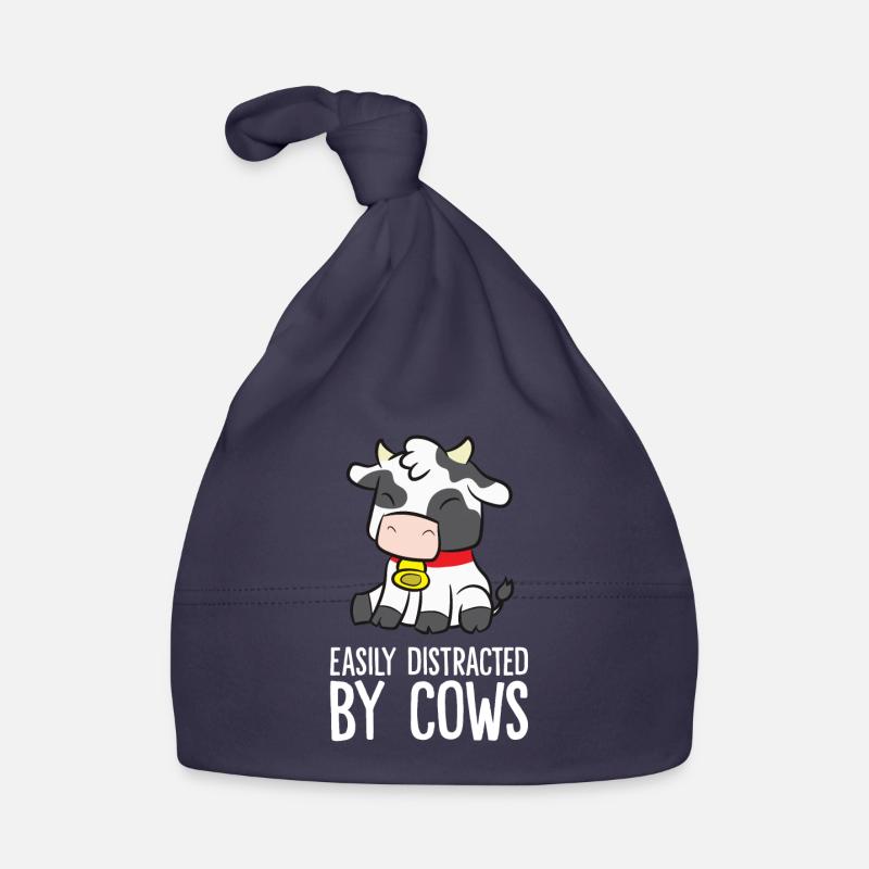 Facilement distrait par les vaches Bonnet bio Bébé