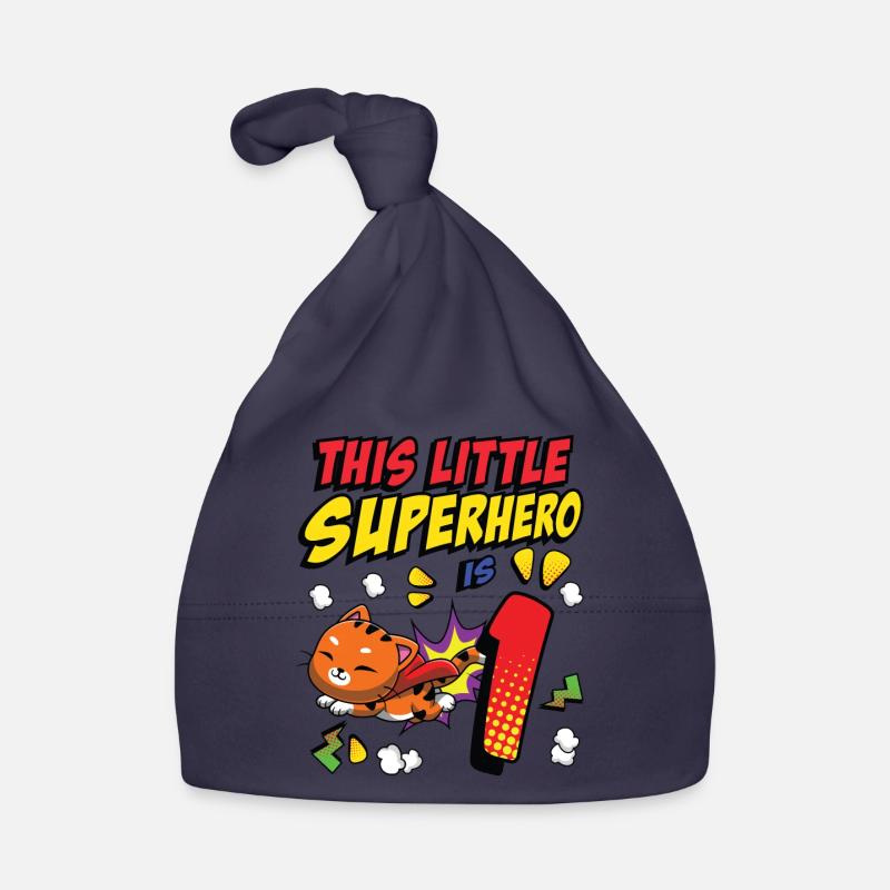 Ce petit super-héros est 1 Propriétaire de Chat 1er Bonnet bio Bébé