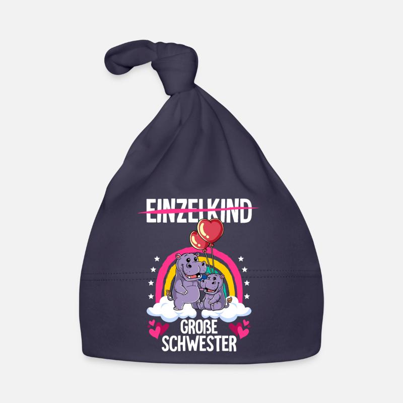 Ich werde Große Schwester Nilpferde Baby Bio-Mütze