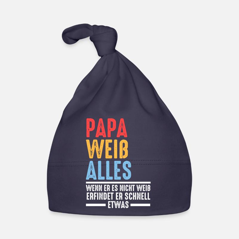 Vater Papi Papa Baby Bio-Mütze