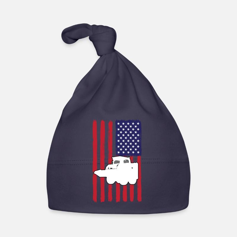 Chargeuse compacte avec drapeau des États-Unis Bonnet bio Bébé