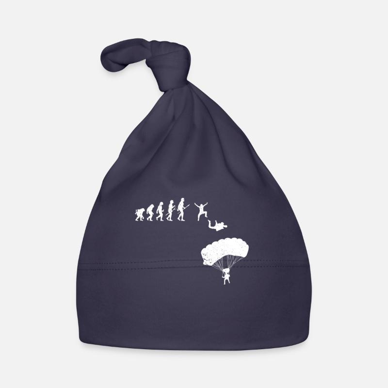 Skydiving Human Evolution Organic Baby Cap