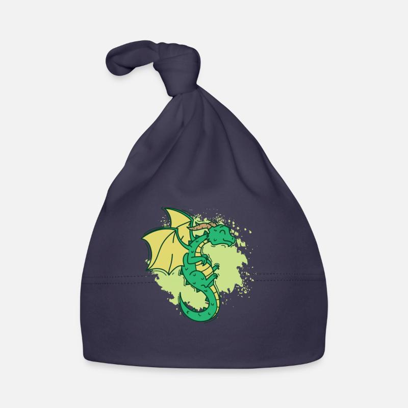 Dragon cool avec cornes drôle d’animal Bonnet bio Bébé