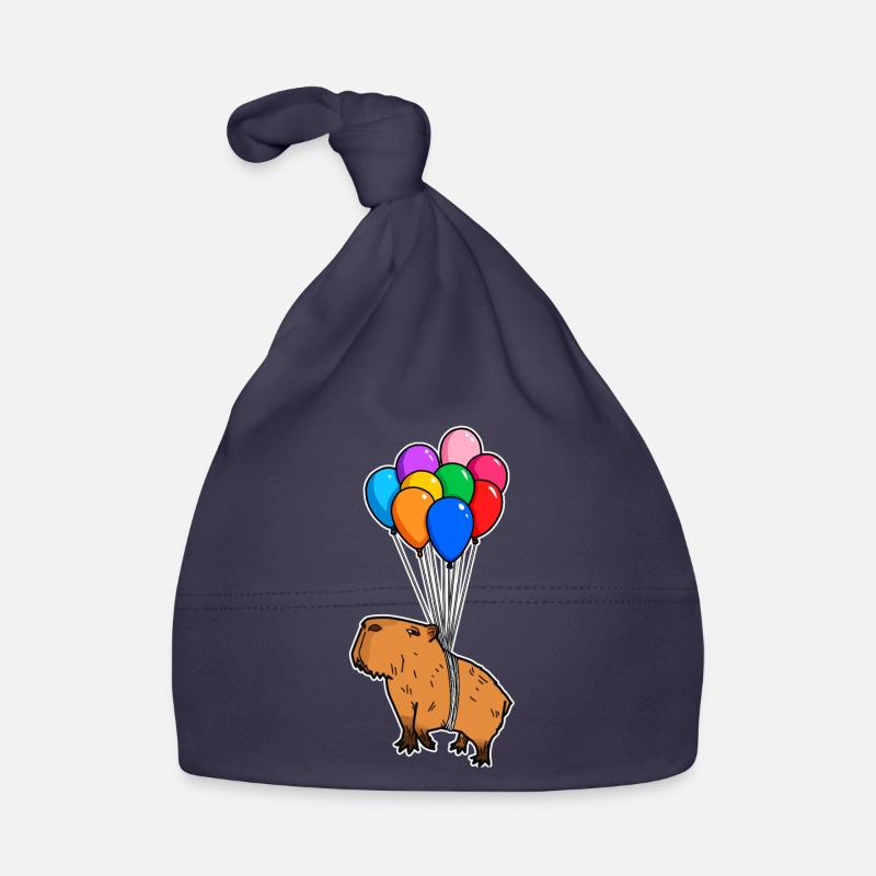 Capybara Rongeur Géant Caver avec Ballons Capybara Bonnet bio Bébé