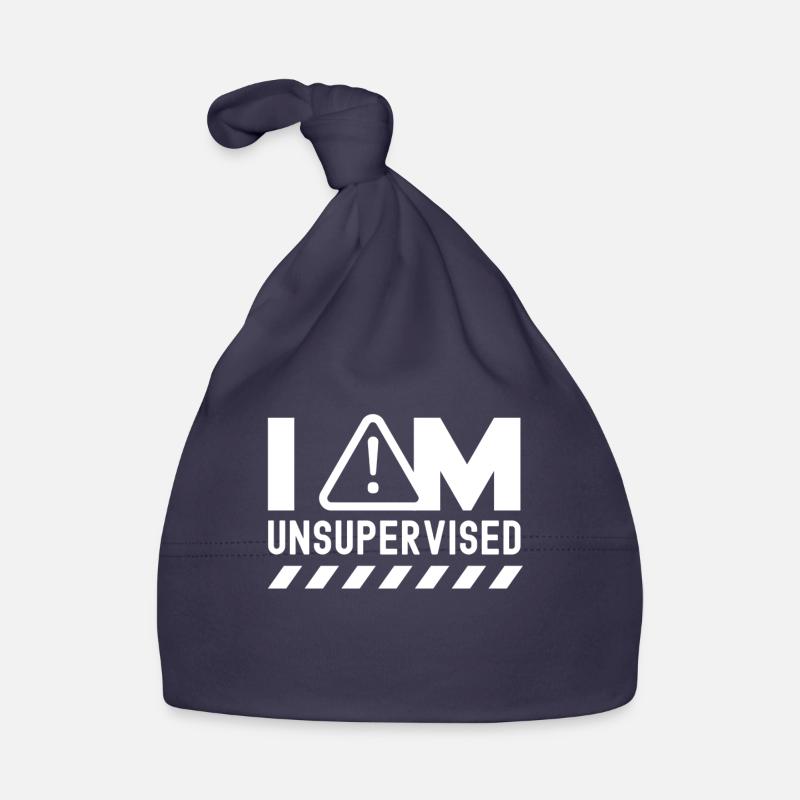 I am unsupervised unsupervised sarcastic Organic Baby Cap