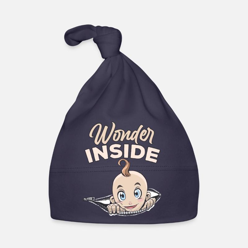Miracles à l’intérieur de bébé à l’intérieur d’une grossesse mignonne Bonnet bio Bébé