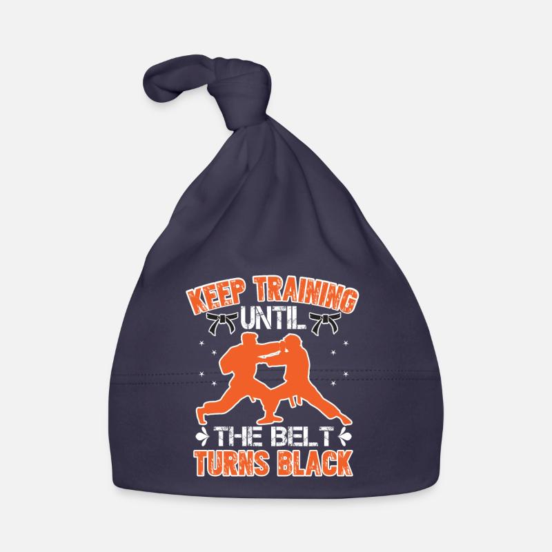 Keep training until your belt turns black Organic Baby Cap
