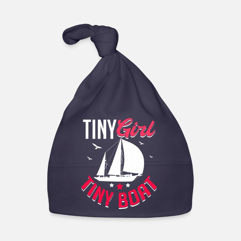 Kleines Mädchen Kleines Boot Segelschule Ostsee Baby Bio-Mütze