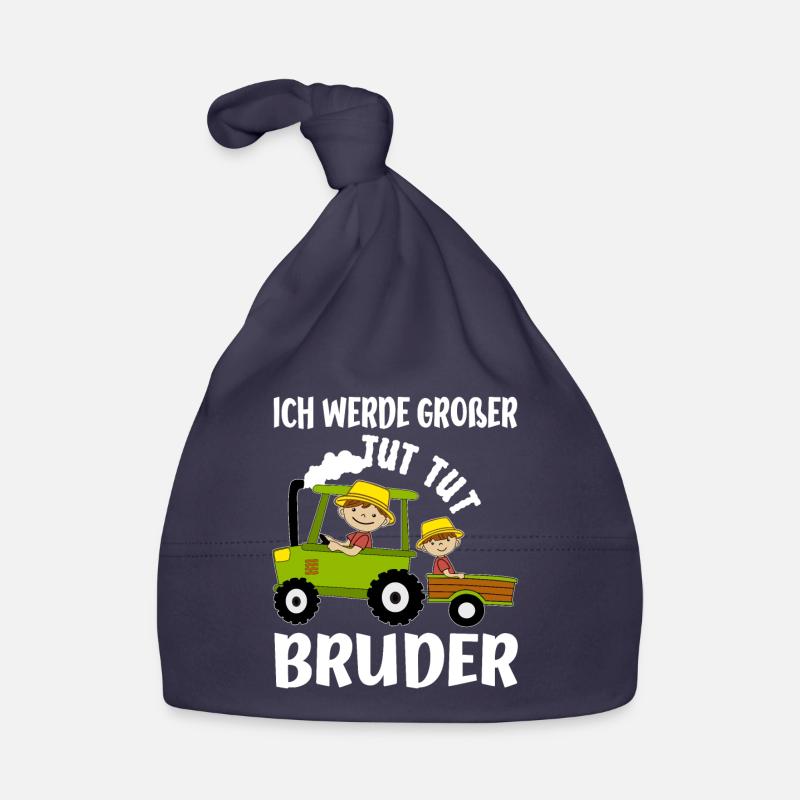 Ich Werde Großer Bruder Bauer & Traktor Idee Baby Bio-Mütze