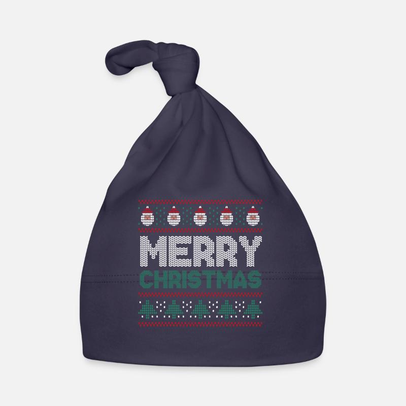 Santa Merry Décembre Vacances Moche Noël Bonnet bio Bébé