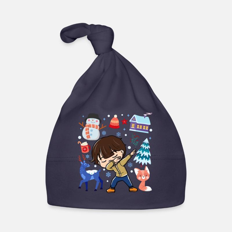 Tupfende Junge Schnee Hirsche Winter Gemäßigtes Baby Bio-Mütze