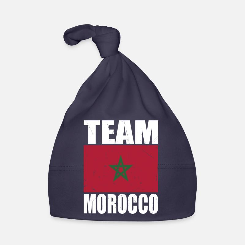 Équipe du Maroc de football - Bonnet bio Bébé - marine