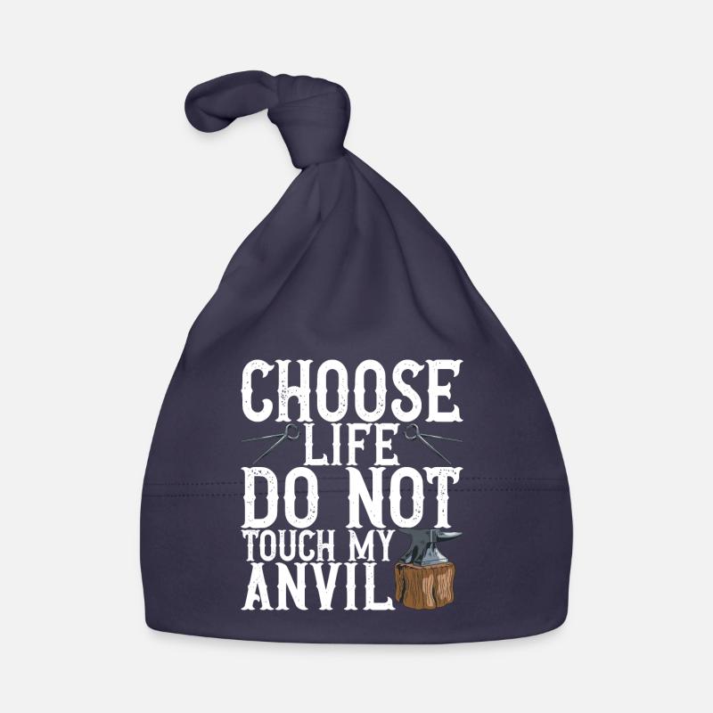 Blacksmith Forging Anvil Organic Baby Cap