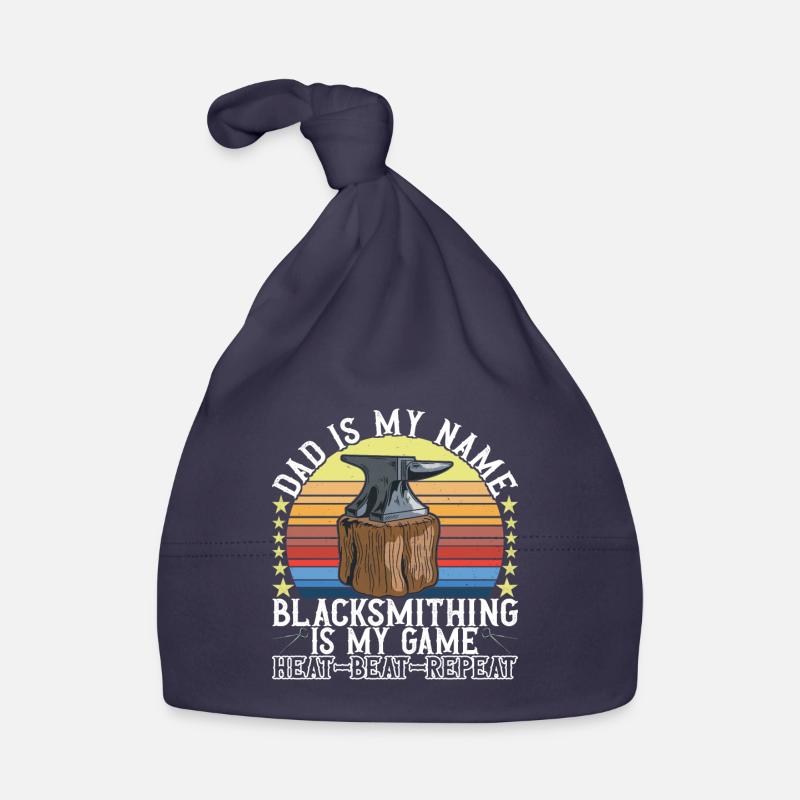 Blacksmith Forging Anvil Organic Baby Cap