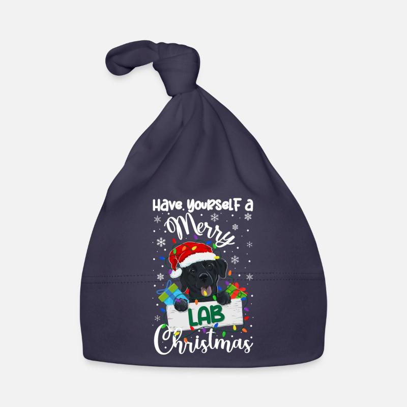 Cadeau de chien d’or de Noël Labrador Bonnet bio Bébé