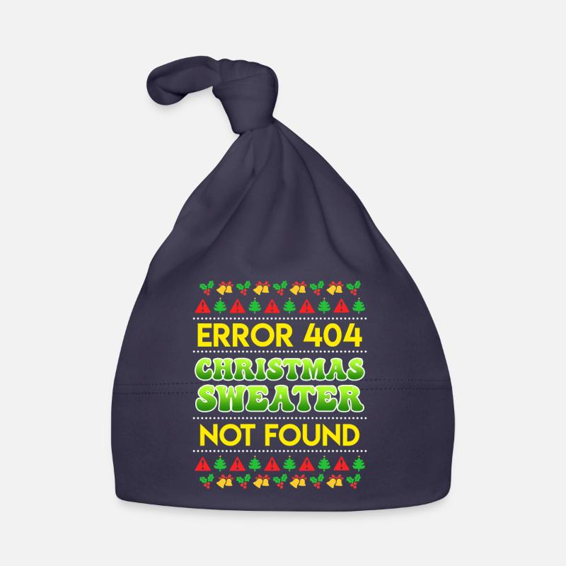 Error Christmas Sweater not found Ugly Christmas Baby Bio-Mütze