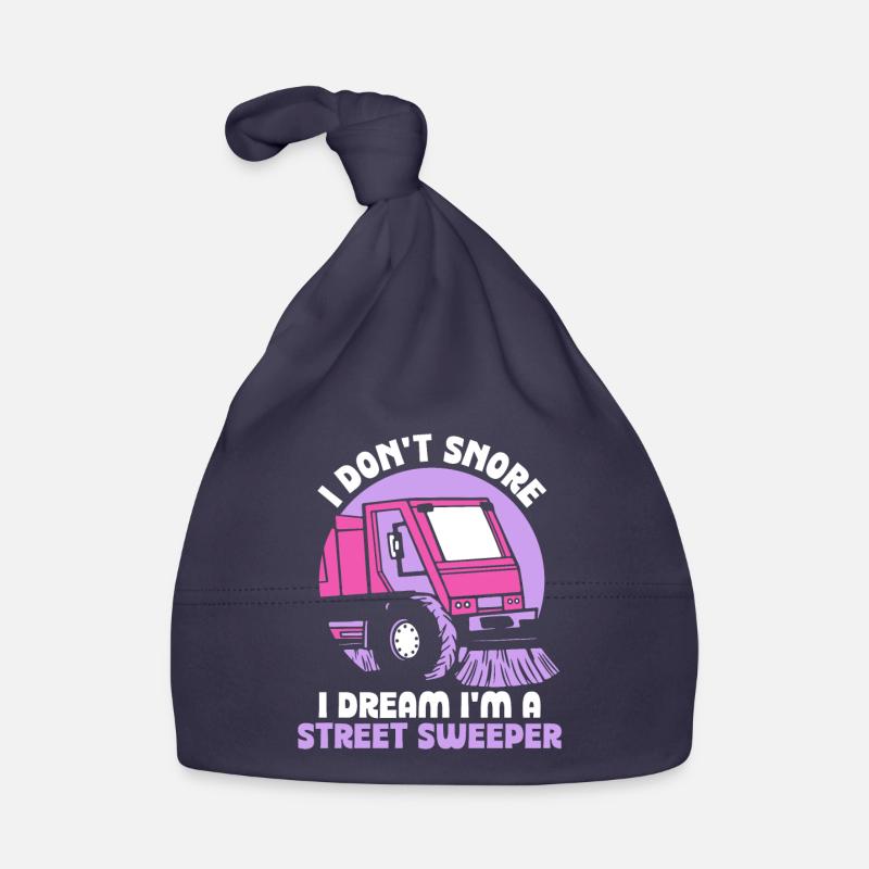 I don't snore I dream I'm a street sweeper Baby Bio-Mütze