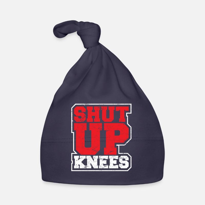 Funny Shut Up Knees Gym Workout Running Training L Organic Baby Cap