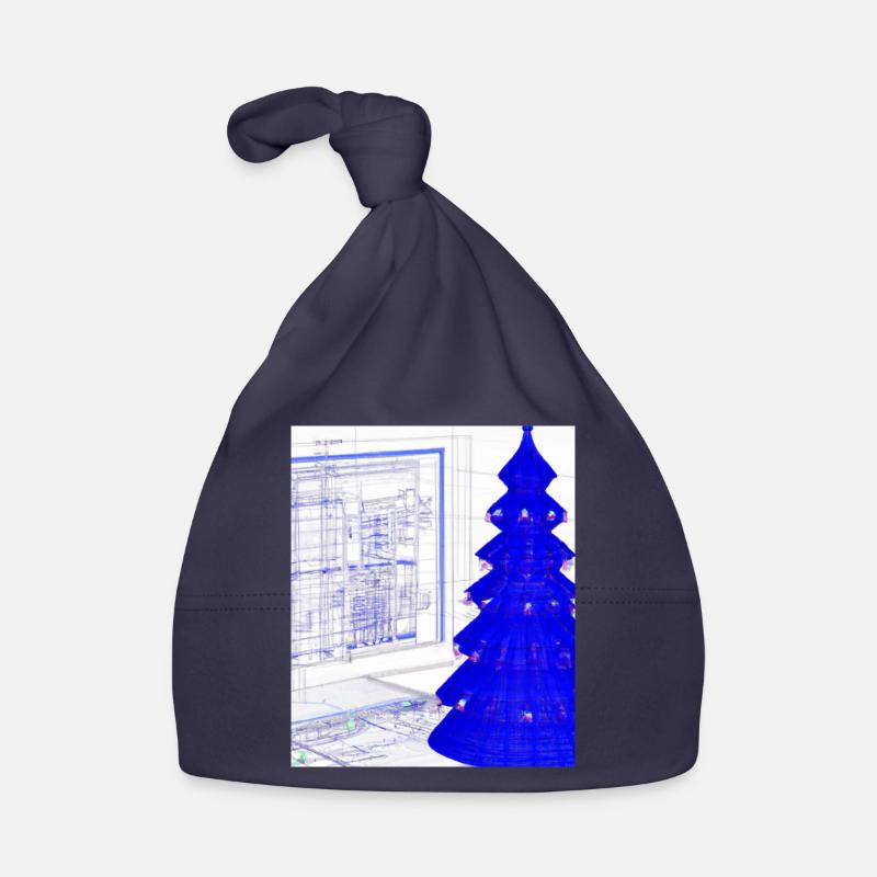 Weihnachten Weihnachtsbaum Schematic Blaupause Baby Bio-Mütze