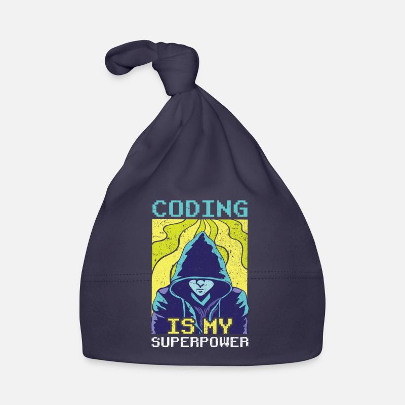 Coding is my superpower coder programmer Organic Baby Cap