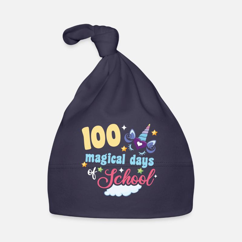 Unicorn Student 100th Day Magic 100 jours d’école Bonnet bio Bébé